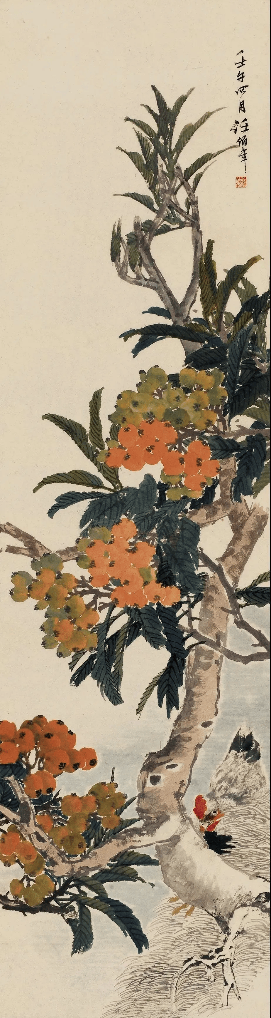 吴昌硕,任伯年的大写意花鸟