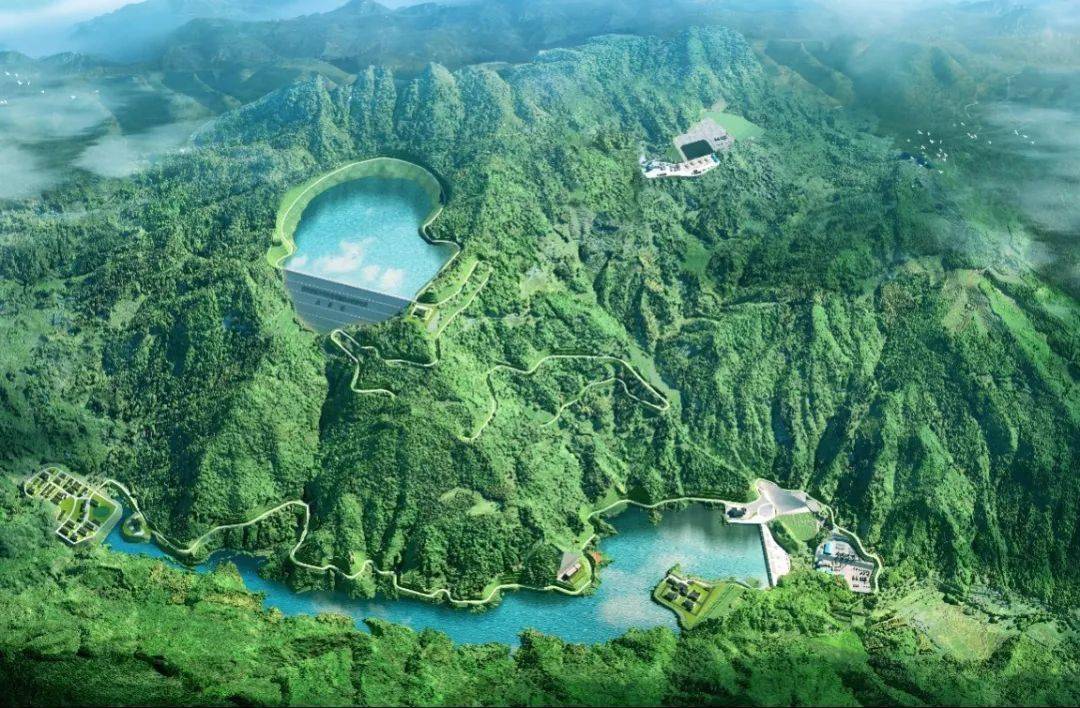 项目建设全景图安徽桐城抽水蓄能电站工程是国家"十四五"规划能源建设