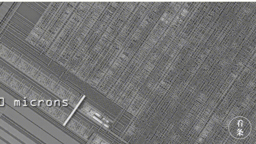 一颗指甲盖大小的芯片,在高倍率的电子显微镜下放大至纳米级,芯片内部