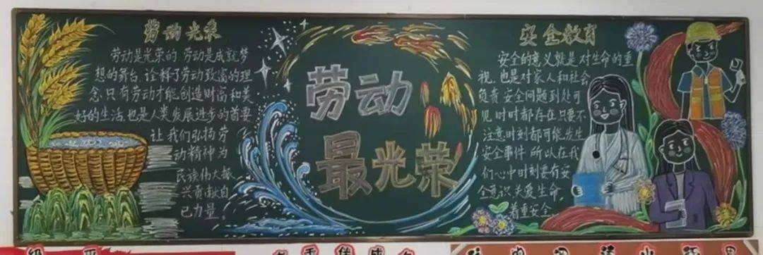 多彩五月 劳动相伴 | 实验小学开展第三期黑板报评比活动