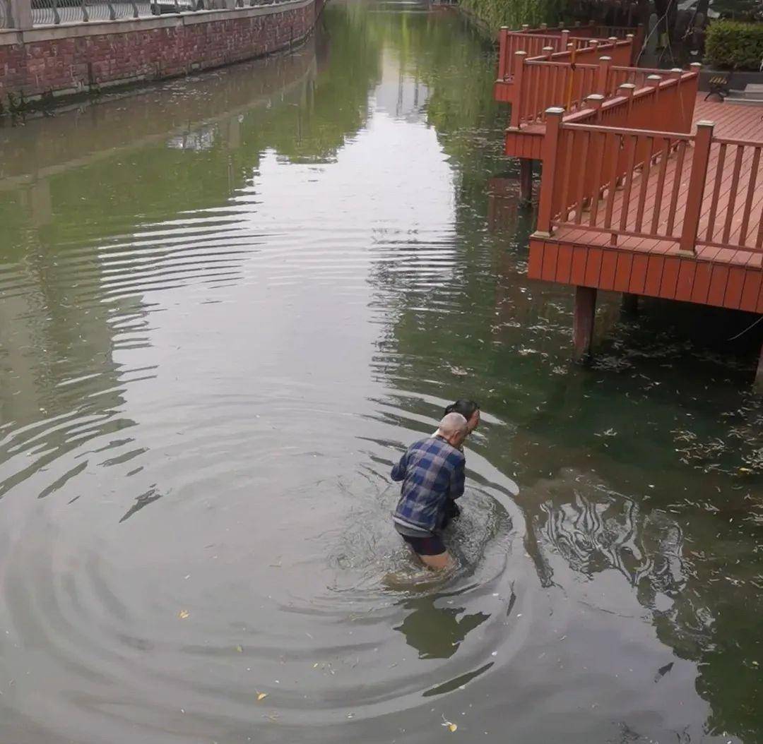 "松江这个保安勇救跳河女子_王广成_河中_淤泥