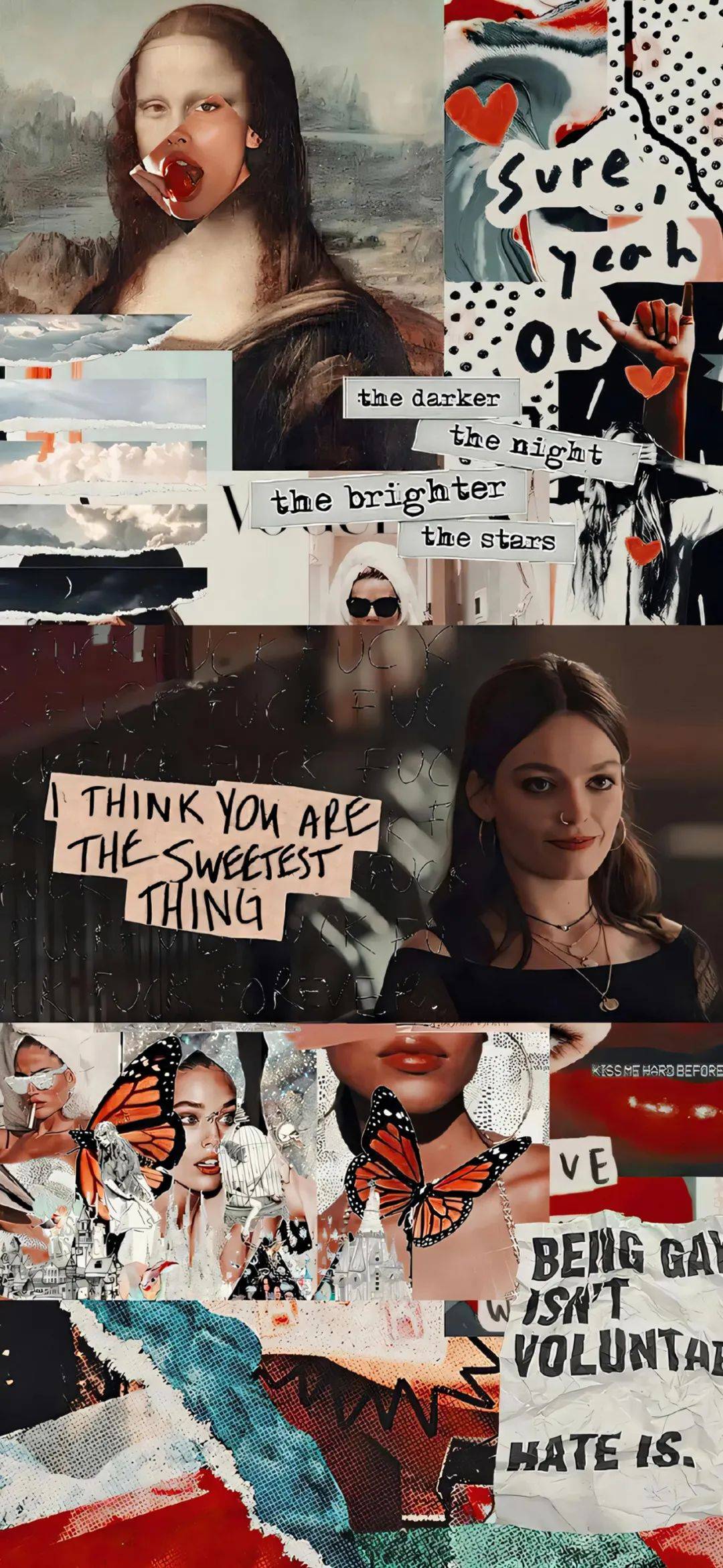 壁纸合集 | 复古风拼贴壁纸,配色很高级