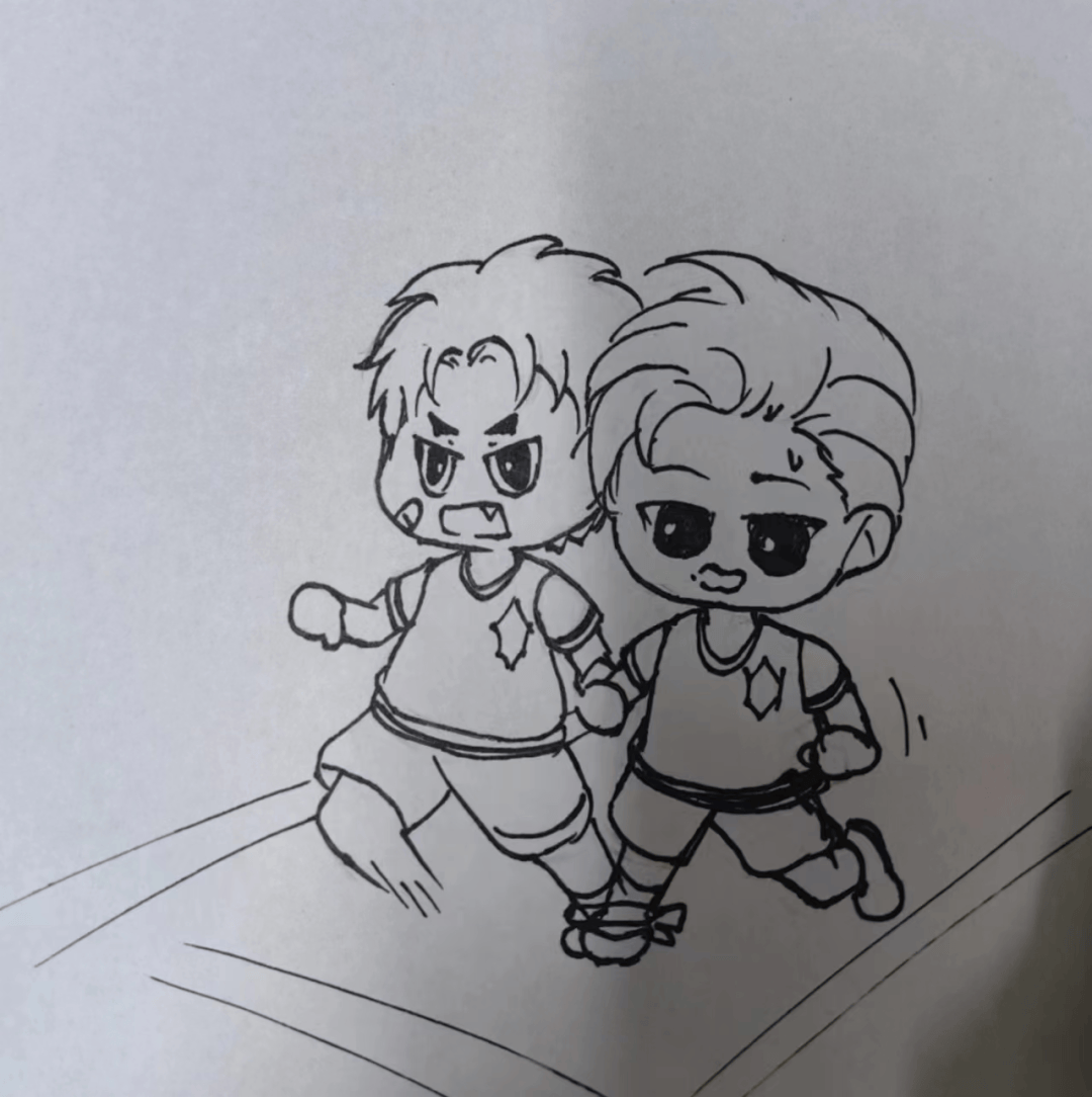 二人同心意, 齐力勇争先腿绑腿 ,手挽手火海逃生计2在有形之间感受