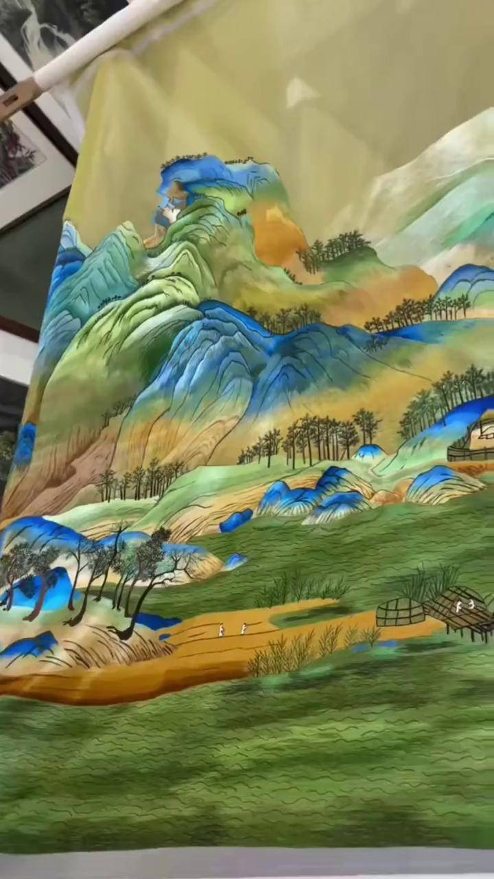 苏绣山水画成品大全图片