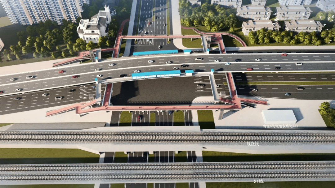 金安桥"口字型"人行过街天桥效果图/北京市政集团提供现况金安桥是