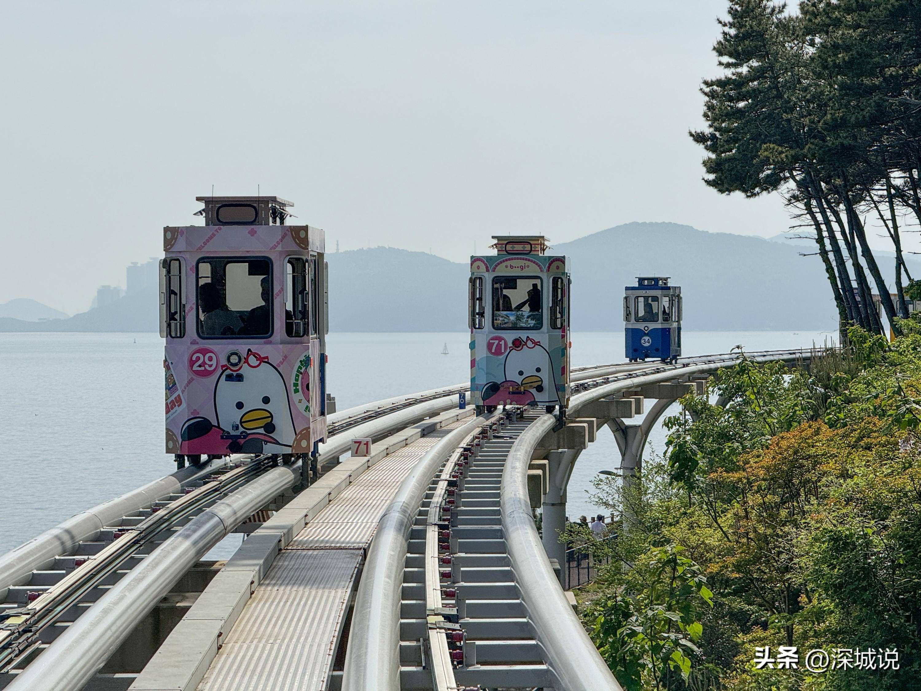 釜山海云台小火车图片