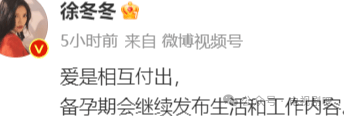 徐冬冬发文称正在调理身体备孕 此前曾被传已怀孕
