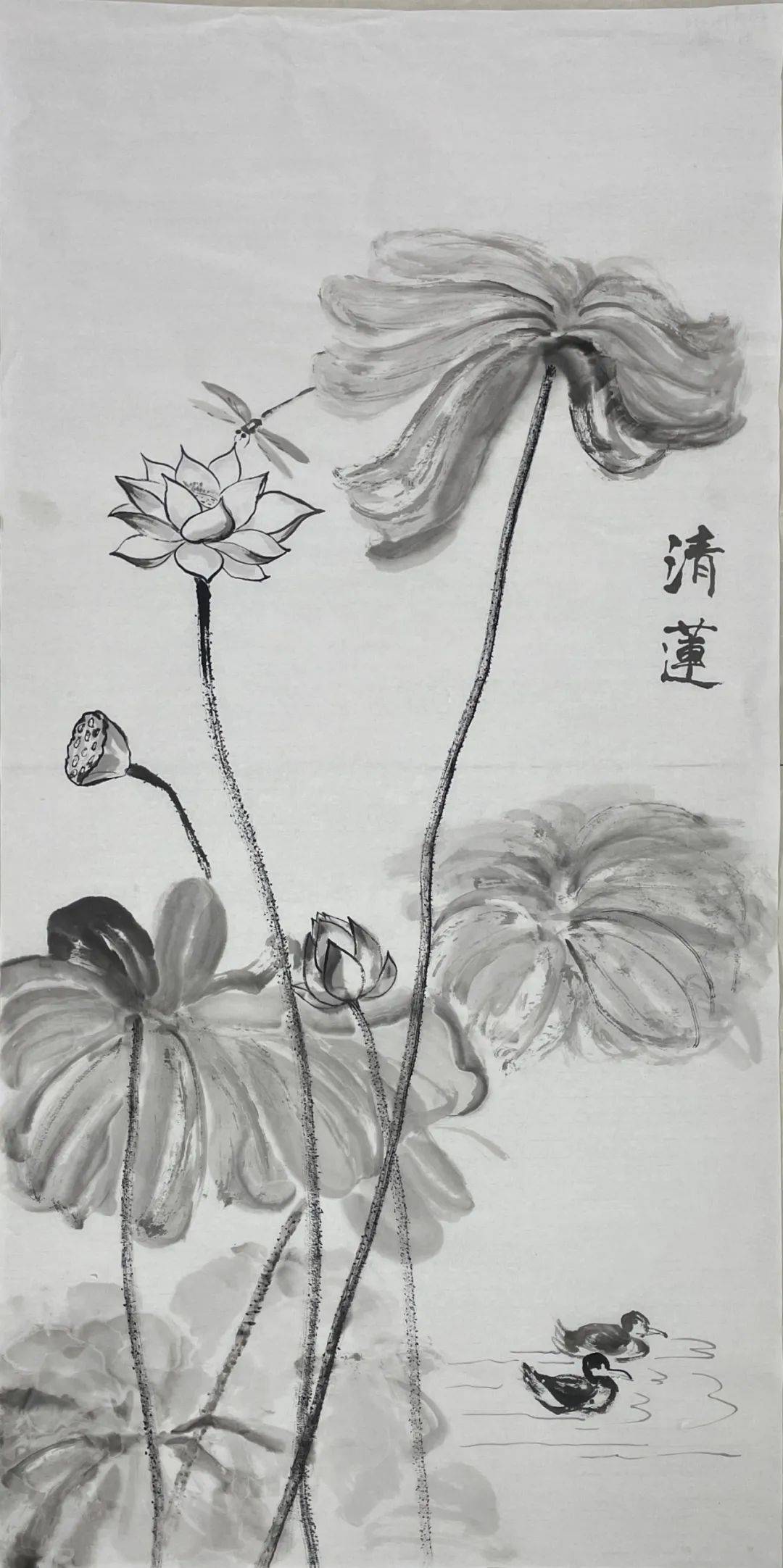 廉洁文化素描画图片