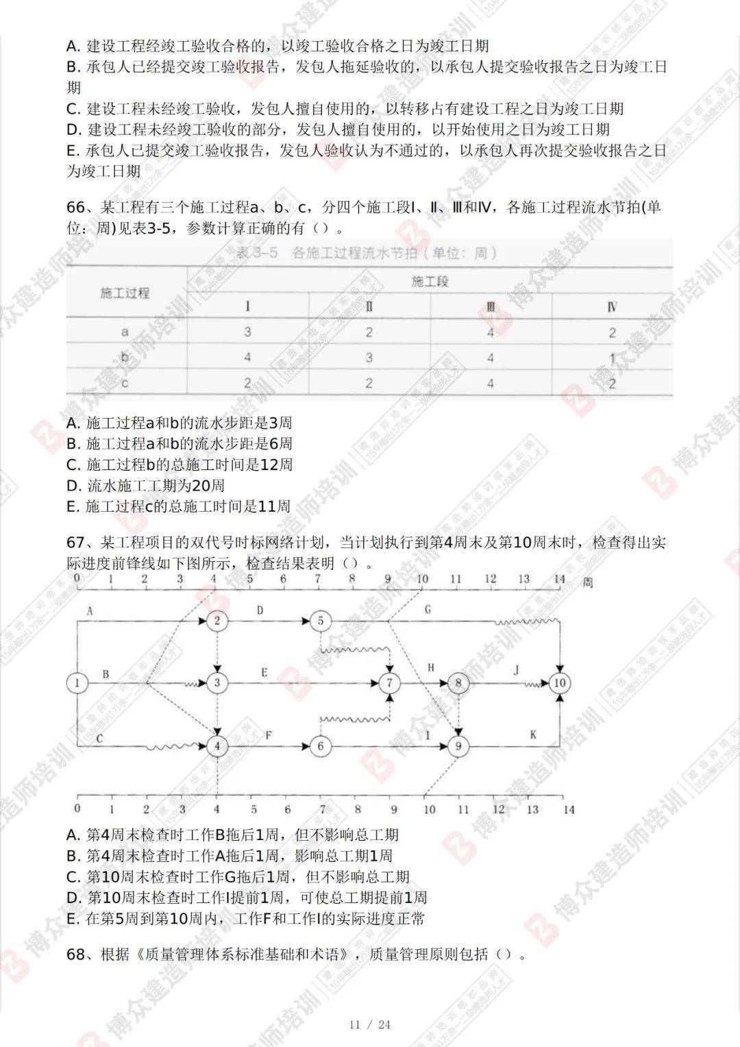 2024年二建《施工管理》押题卷