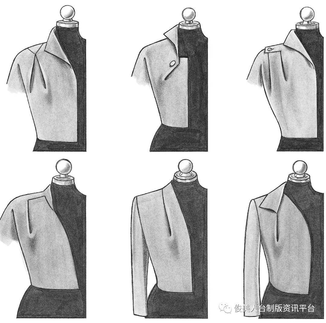 服装省道/褶裥设计-省道转移示例图!