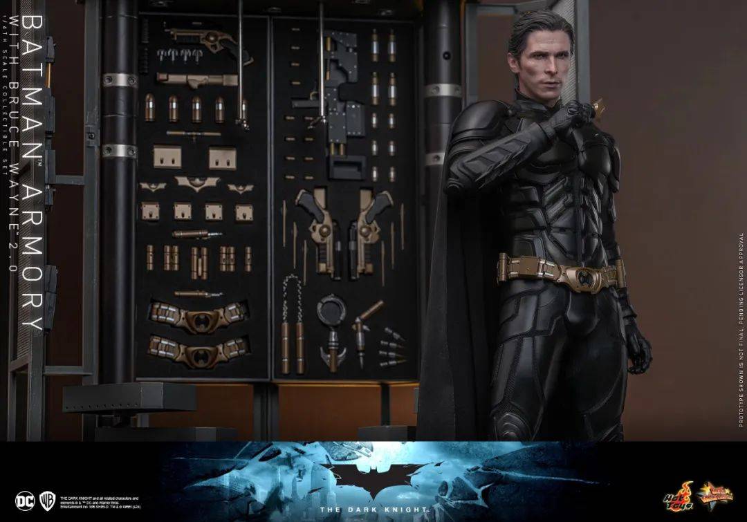 新品预定~ hottoys ht 1/6 黑暗骑士蝙蝠侠装甲库 布鲁斯韦恩2.