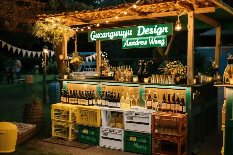 吃个热狗,来个可可爱的mini堡,一杯冰咖啡,小酌几口酒.