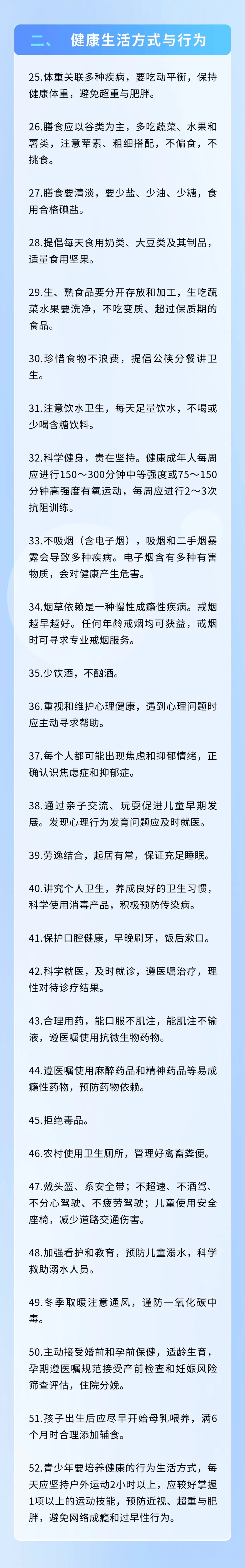 中国公民健康素养66条,这样做,更健康!果断收藏