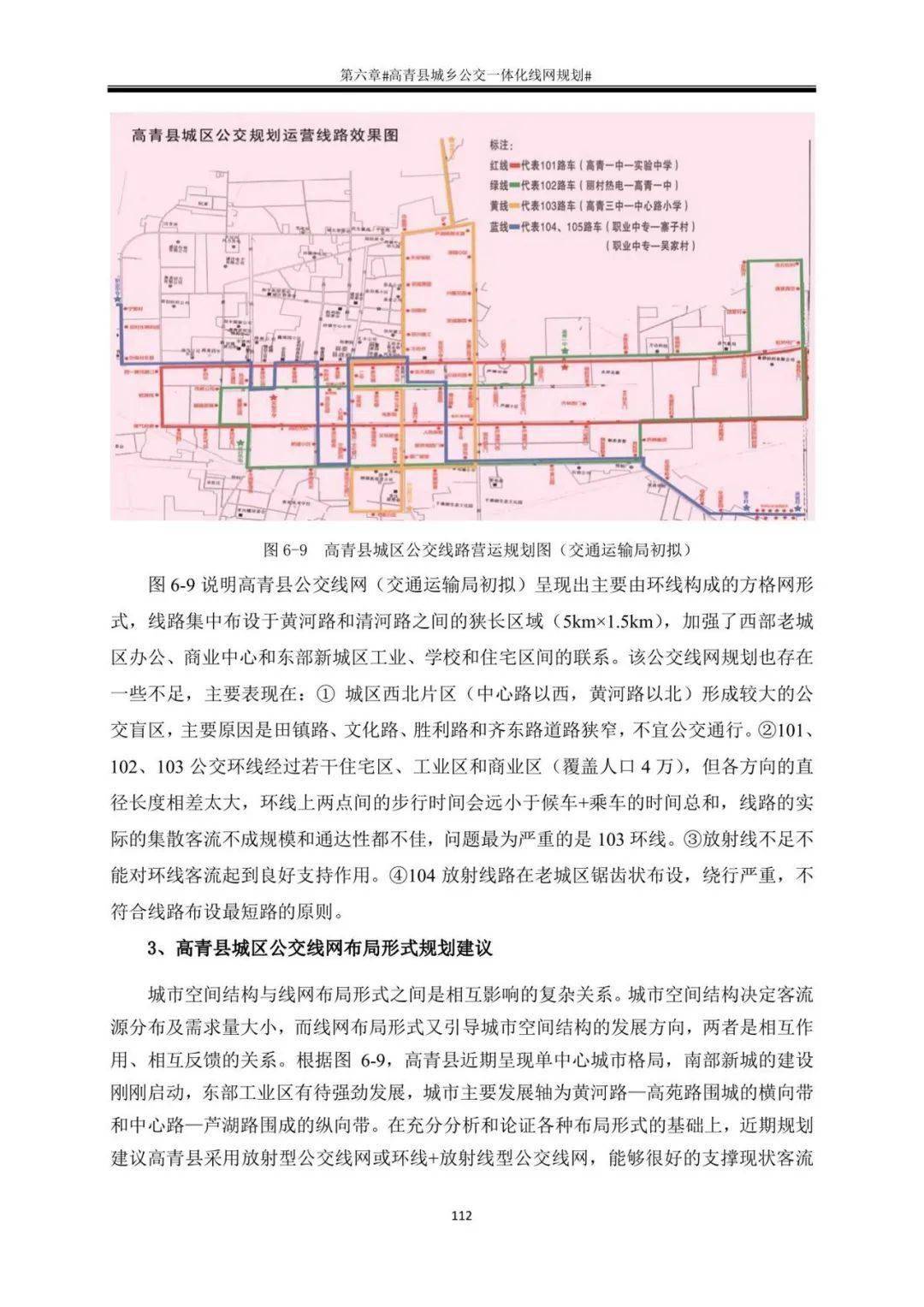 高青县城乡公交一体化发展规划