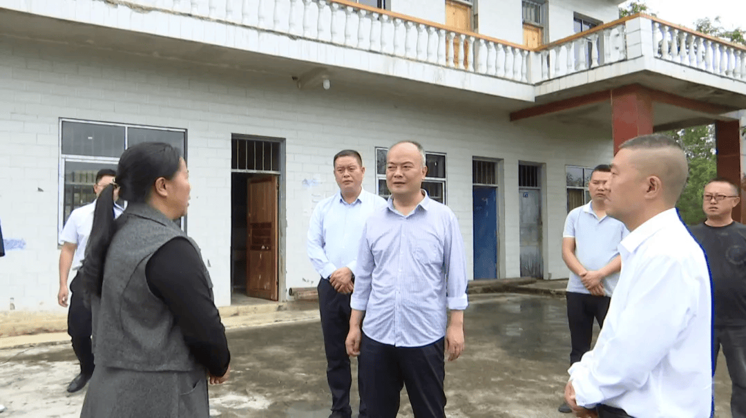 刘华到龙山镇调研