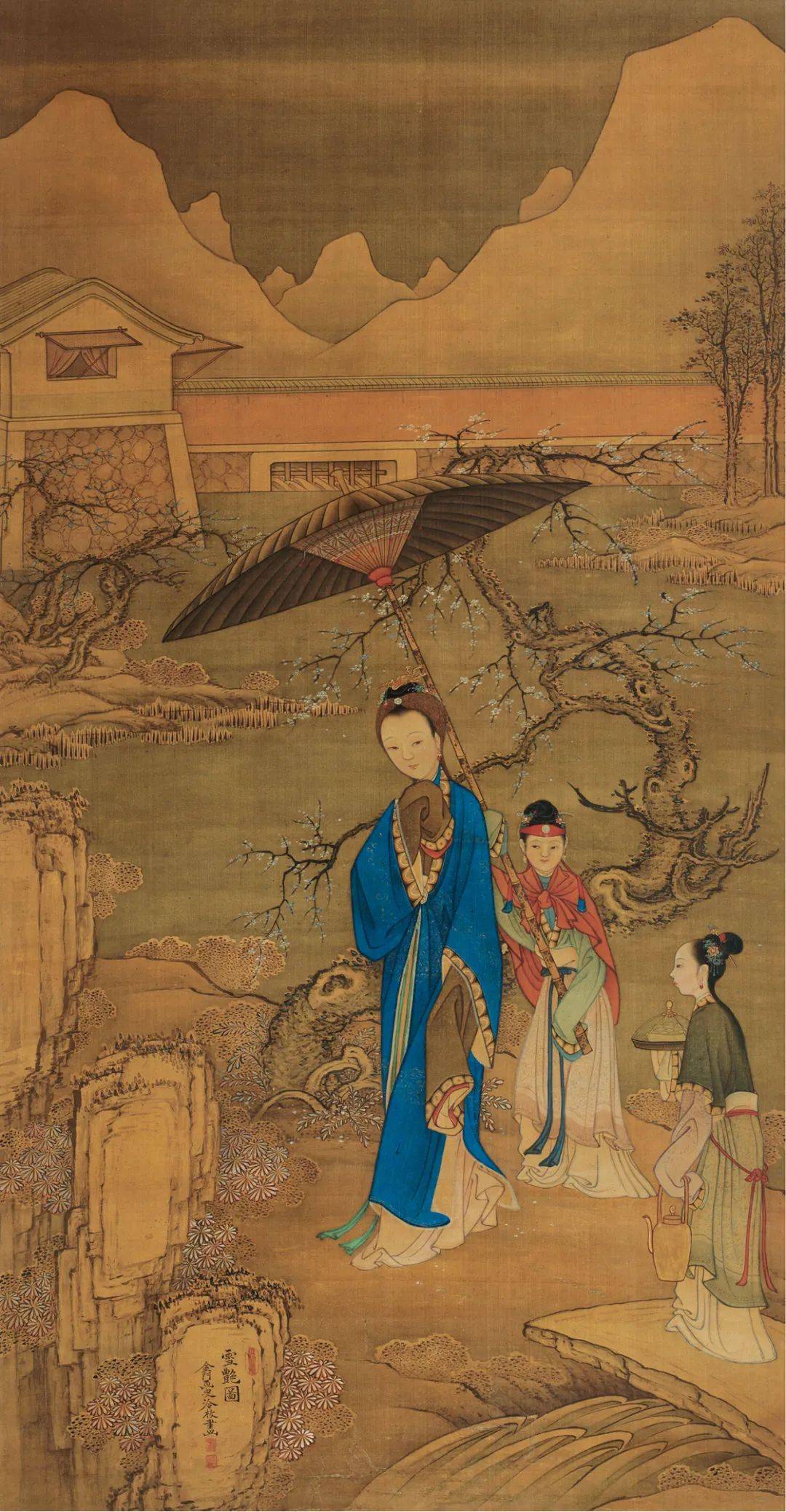 清代宫廷风格绘画作品 | 中贸圣佳2024春拍