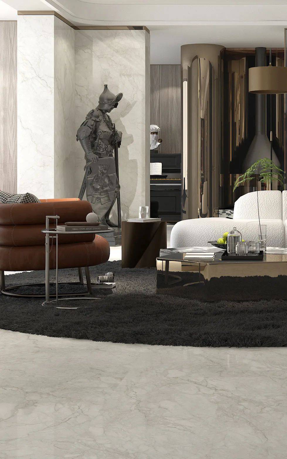 exquisite curved sofa with simple and smooth lines, comfortable