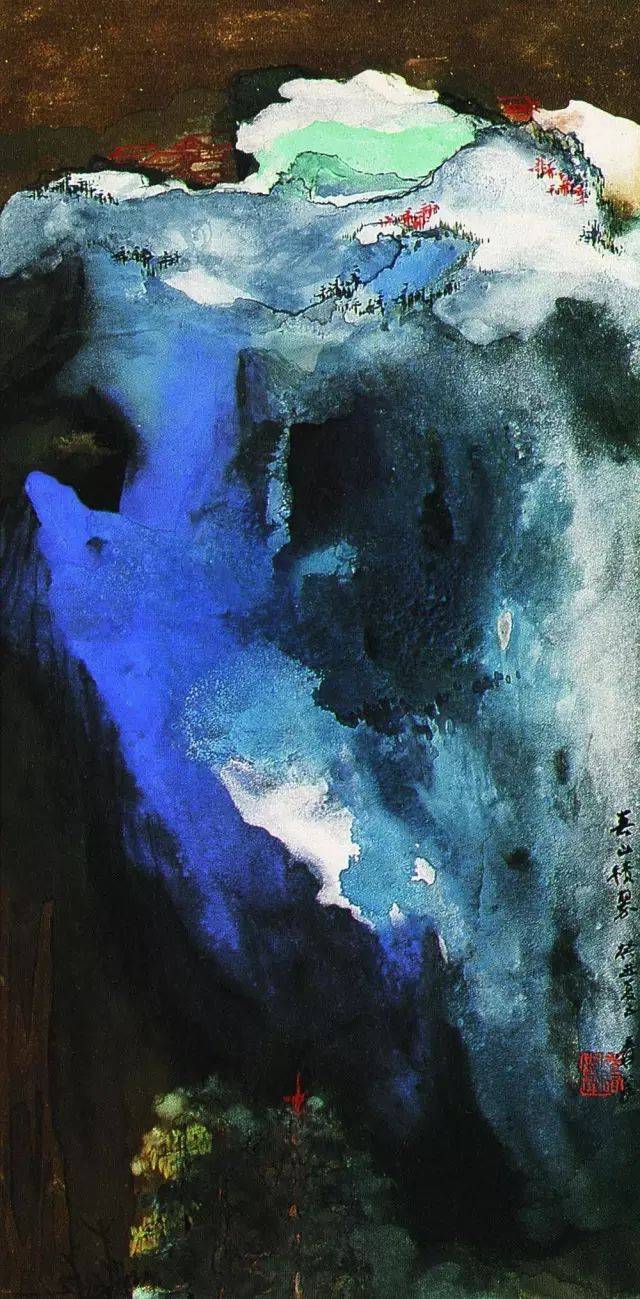 50分钟罕见视频,张大千的泼墨山水原来是这样画出来的