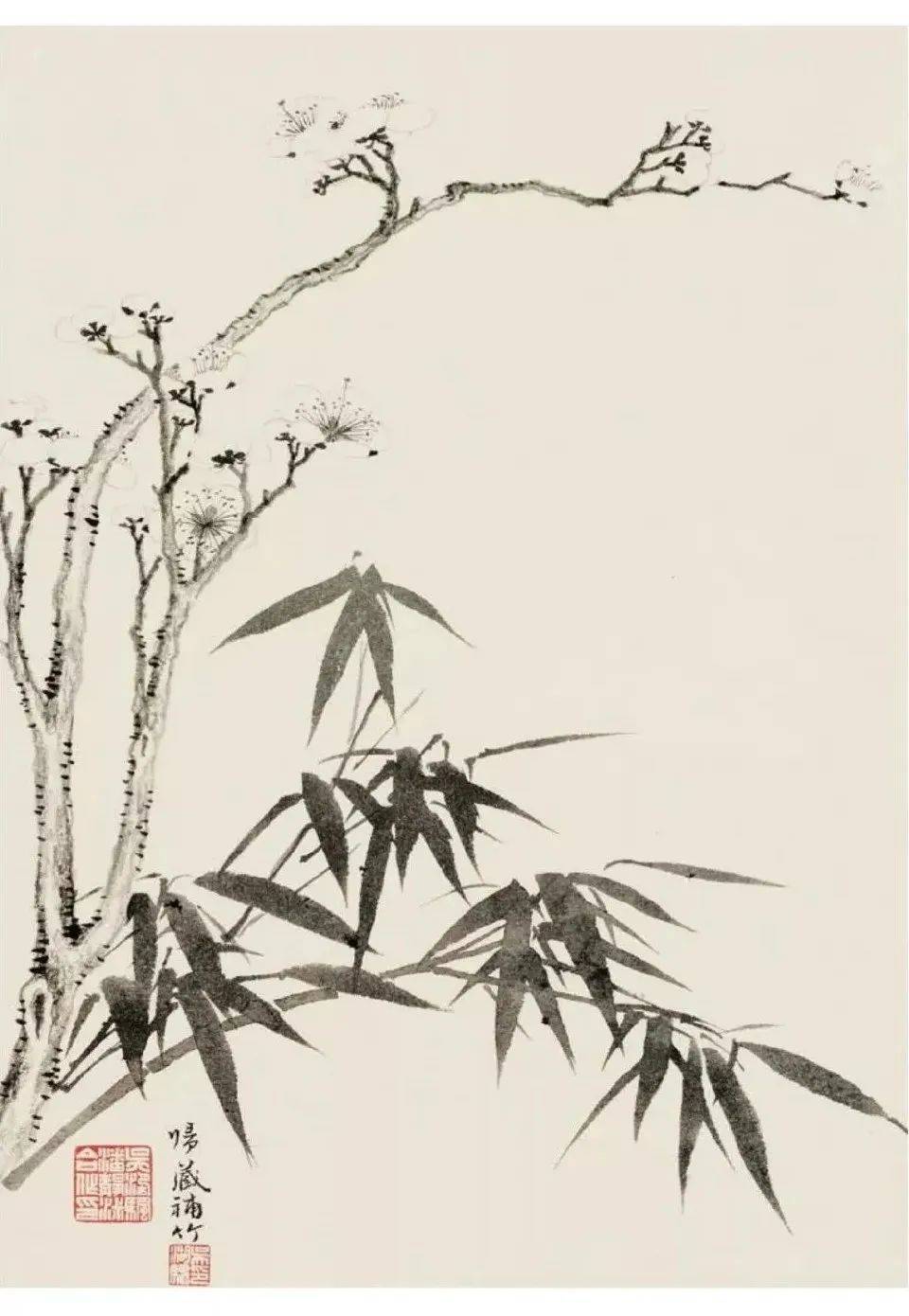 吴湖帆 花鸟画《梅花册页》