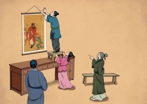 唐明皇开元,自骊山讲武回宫,疟疾大发,梦见二鬼,一大一小,小鬼穿大红