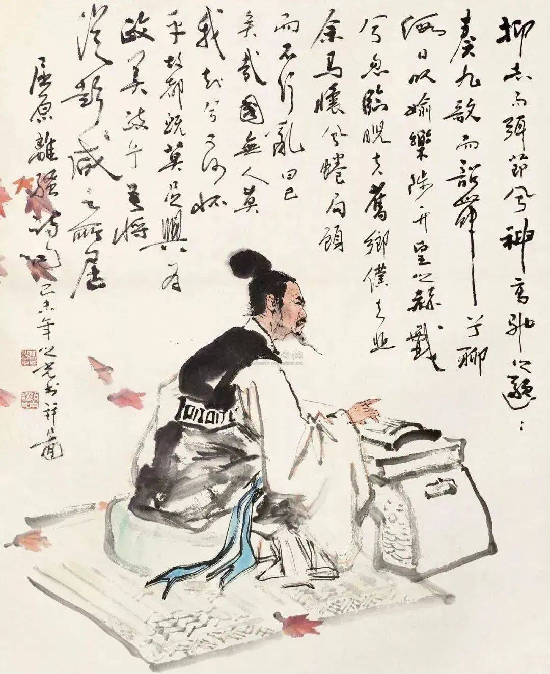 丹青妙笔绘忠魂|国画大师笔下的屈原形象