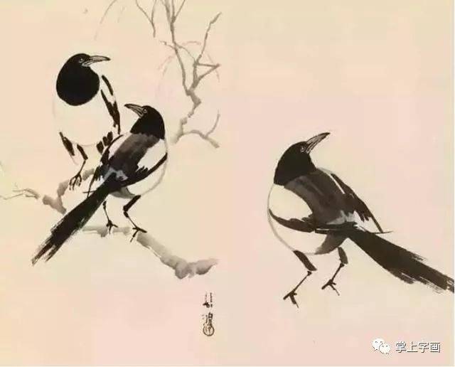 大师国画,四中鸟的画法