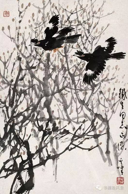 三位大师画飞鸟,绝啦!