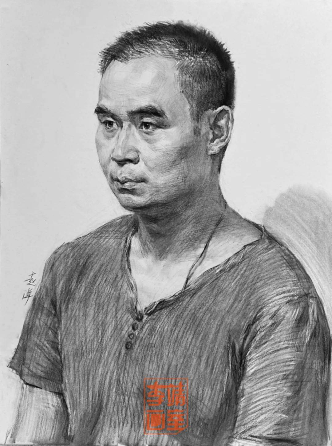 来李靖!—李靖画室【精品造型班】招生简章_作品_半身像_素描