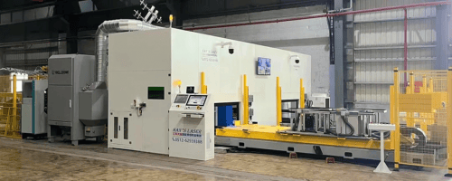 大族激光一体式热成形门环激光拼接设备,助力汽车轻量化发展