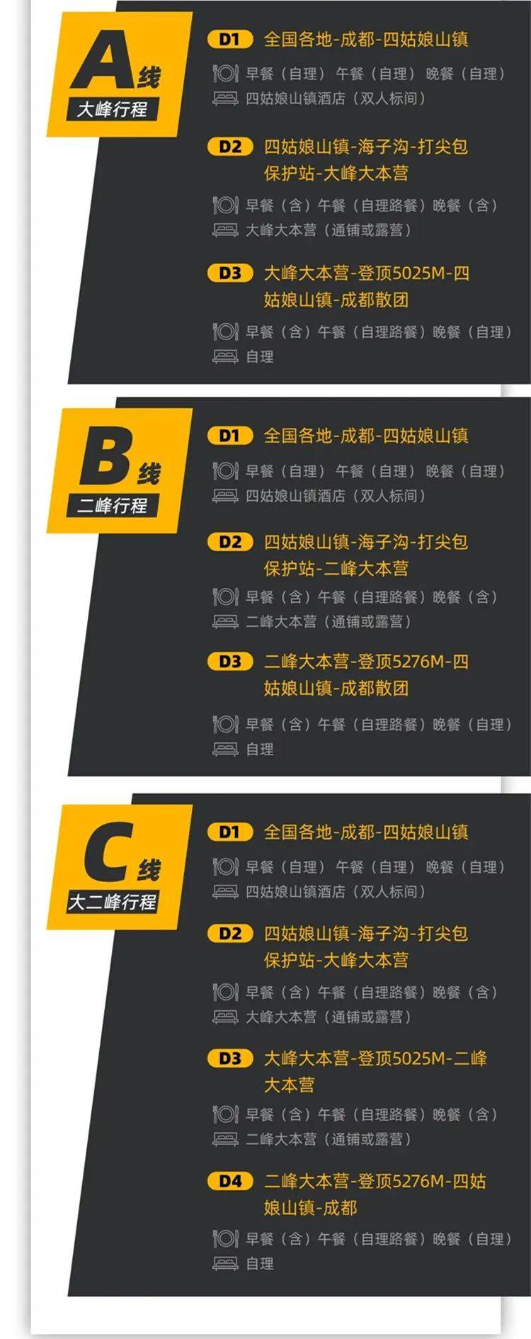 雪线之上3日】挑战人生中的第一个5000米 四姑娘山大峰或二峰登山活动