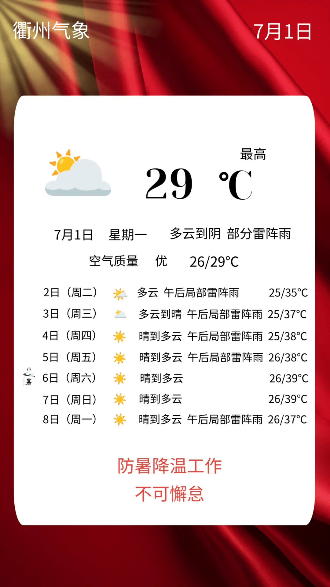 衢州开化天气预报图片