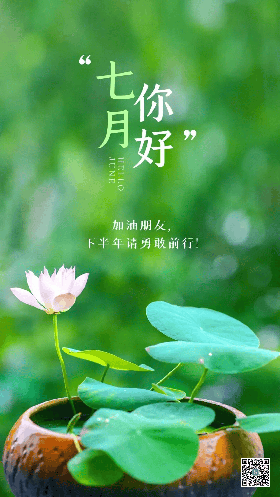 7月一句话早安正能量最美语录句子