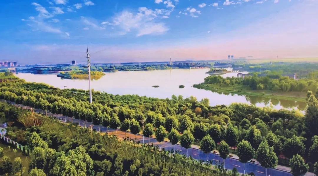 新汴河风景区西起京台高速,东至宿州闸,全长14.