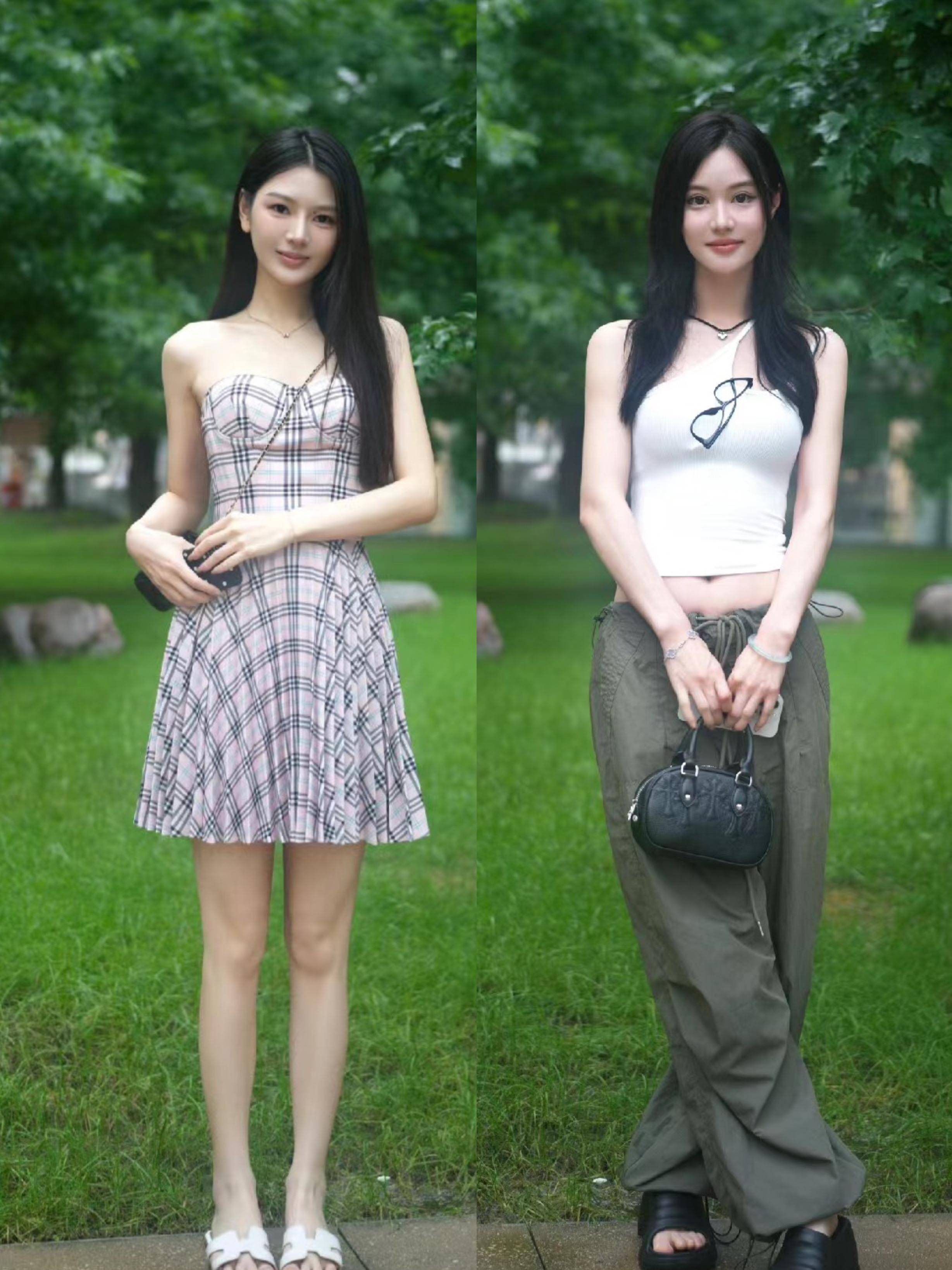 杭州女生是懂氛围感的,留长发,穿长裙,洋气显瘦,赚足回头率!