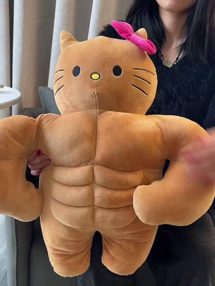 快艾特你有钱的闺蜜帮你来安排这个肌肉kittyhellokitty 玩偶毛绒玩具
