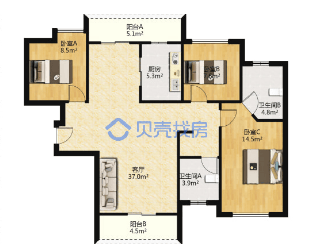 124㎡户型图丰泽北峰泉州万科城是万科地产进入泉州做的第一个项目