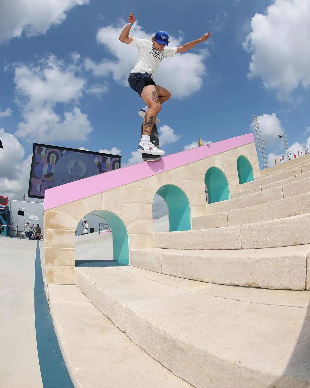 中国队三大女将蓄势待发,2024巴黎奥运街式滑板练习日进行中!