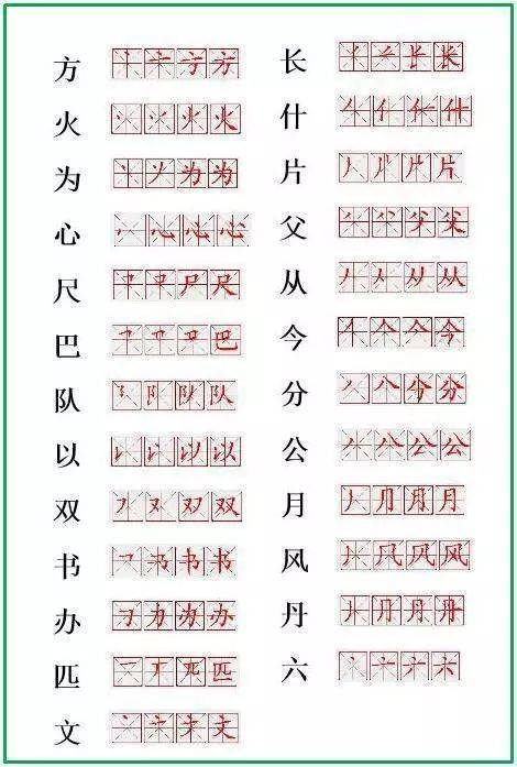 一年级语文 一年级语文上册生字笔顺表 辅导孩子必不可少