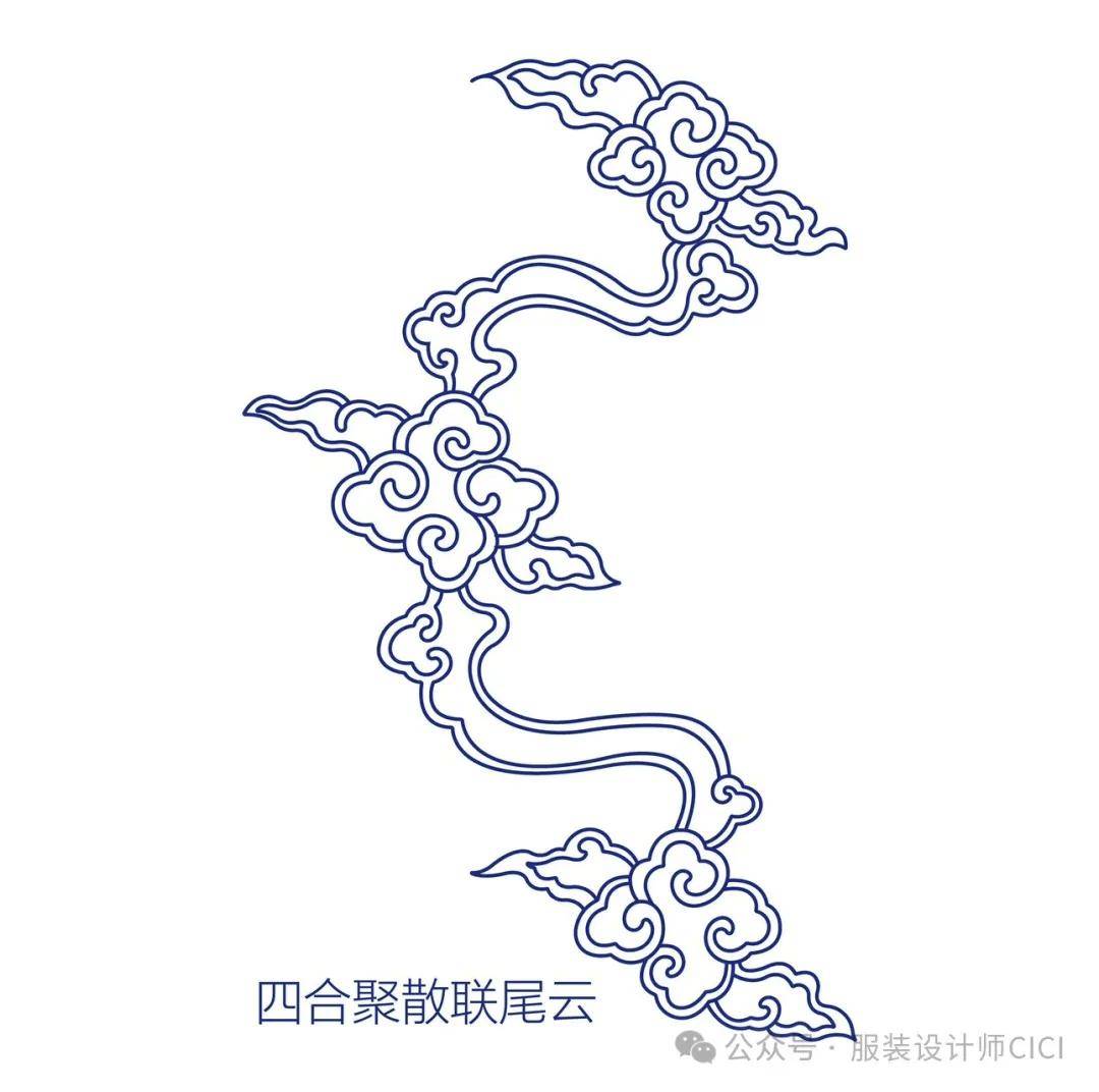 中国传统纹样——祥云造型线稿!(图鉴)