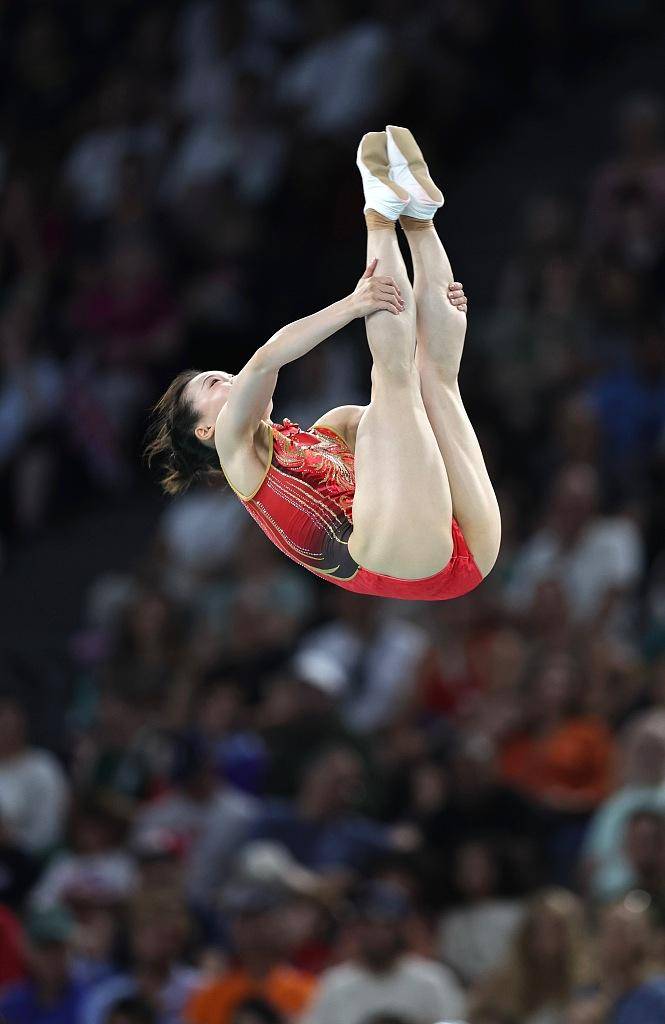 中国选手胡译乘获得女子蹦床第八名