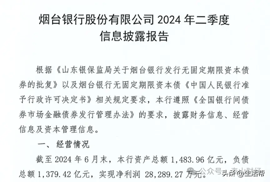 烟台银行营收同比涨40%，信披质量仍值得关注