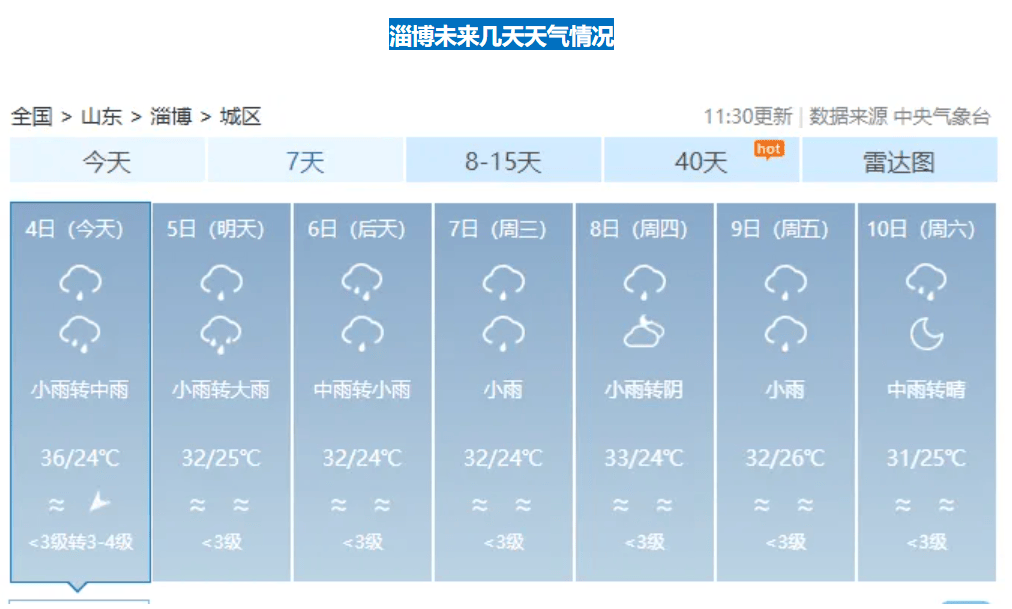 桓台发布重要天气预报!一直持续到