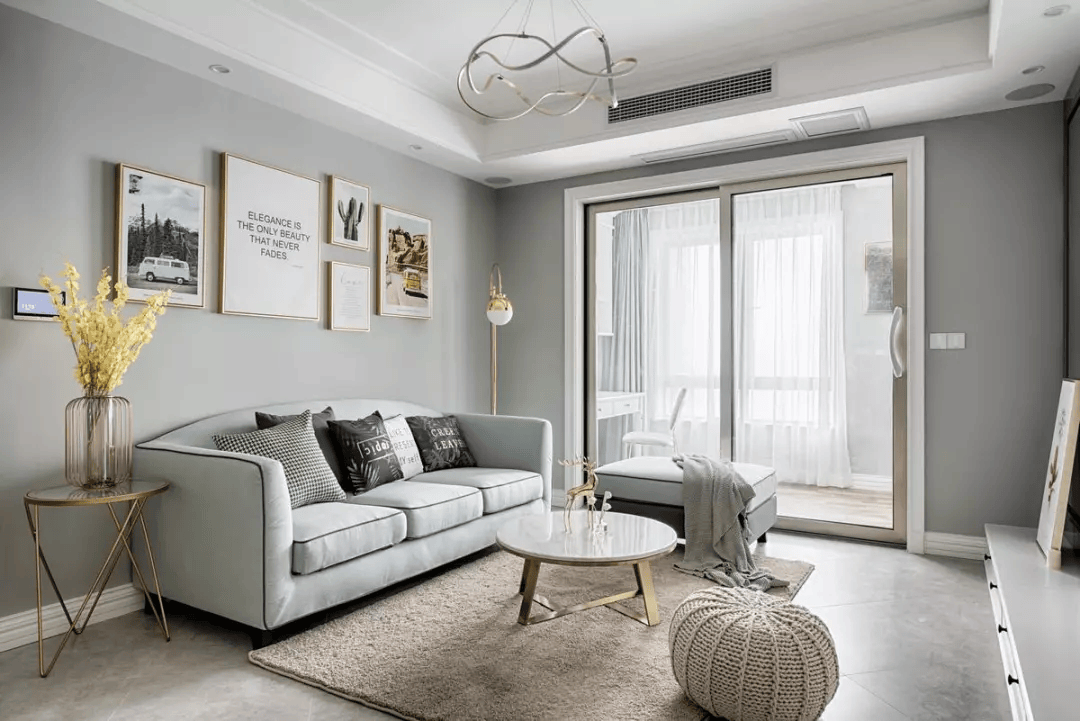 88㎡小户型现代简约风,阳台做一个小书桌休闲得很!_空间_装修_白色