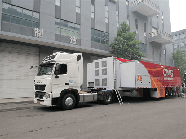 中央广播电视总台"中国红"8k超高清转播车闪耀亮相