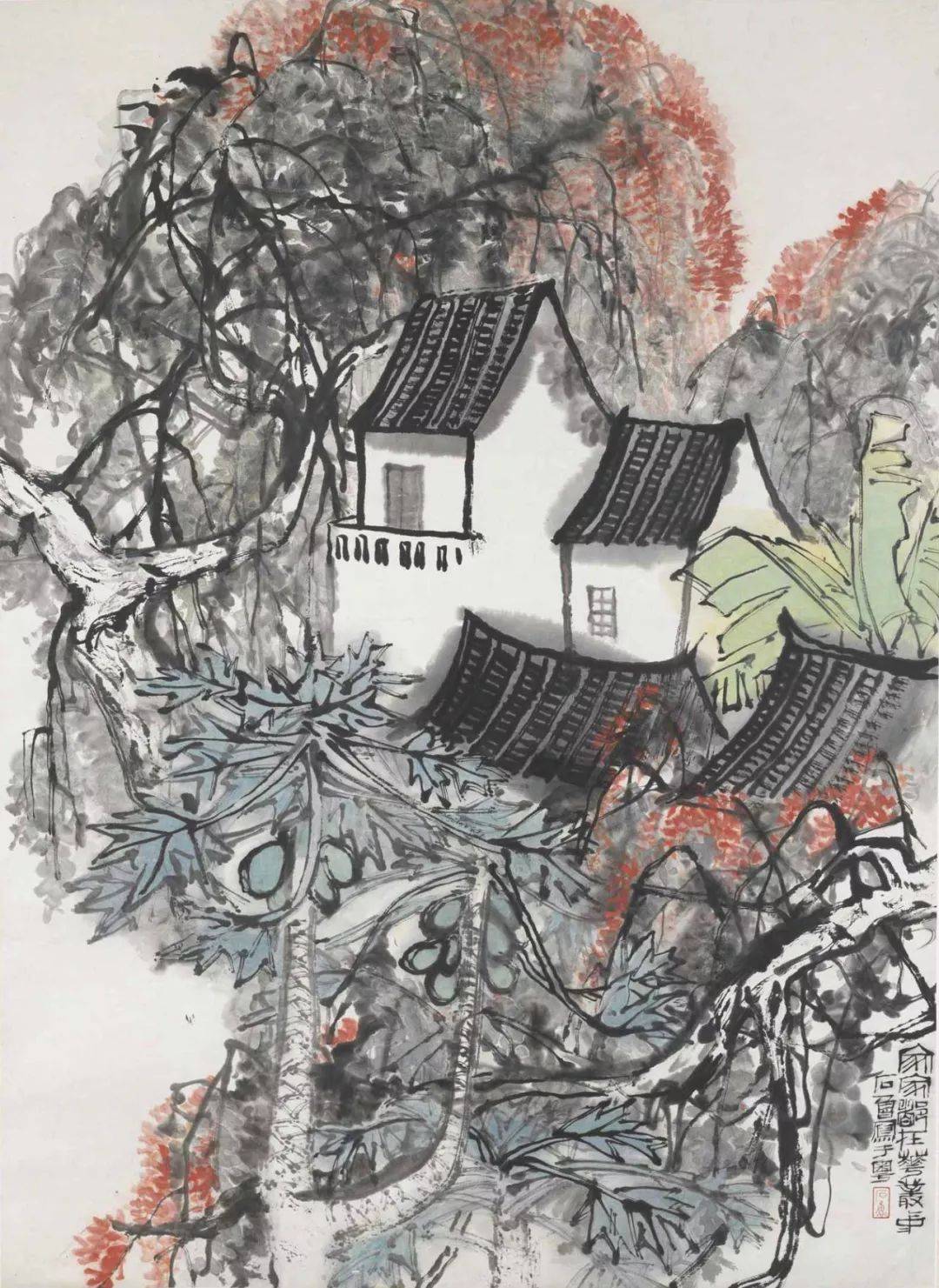 石鲁绘画一百幅,惊心动魄!