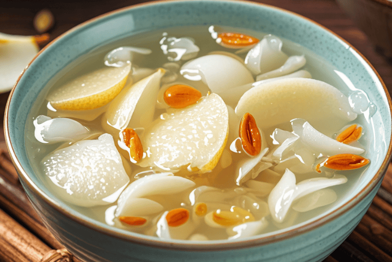 银耳雪梨百合汤-这碗银耳雪梨百合汤啊,简直就是为秋天量身定制的!