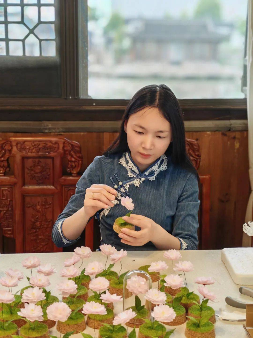 女生传统手艺图片