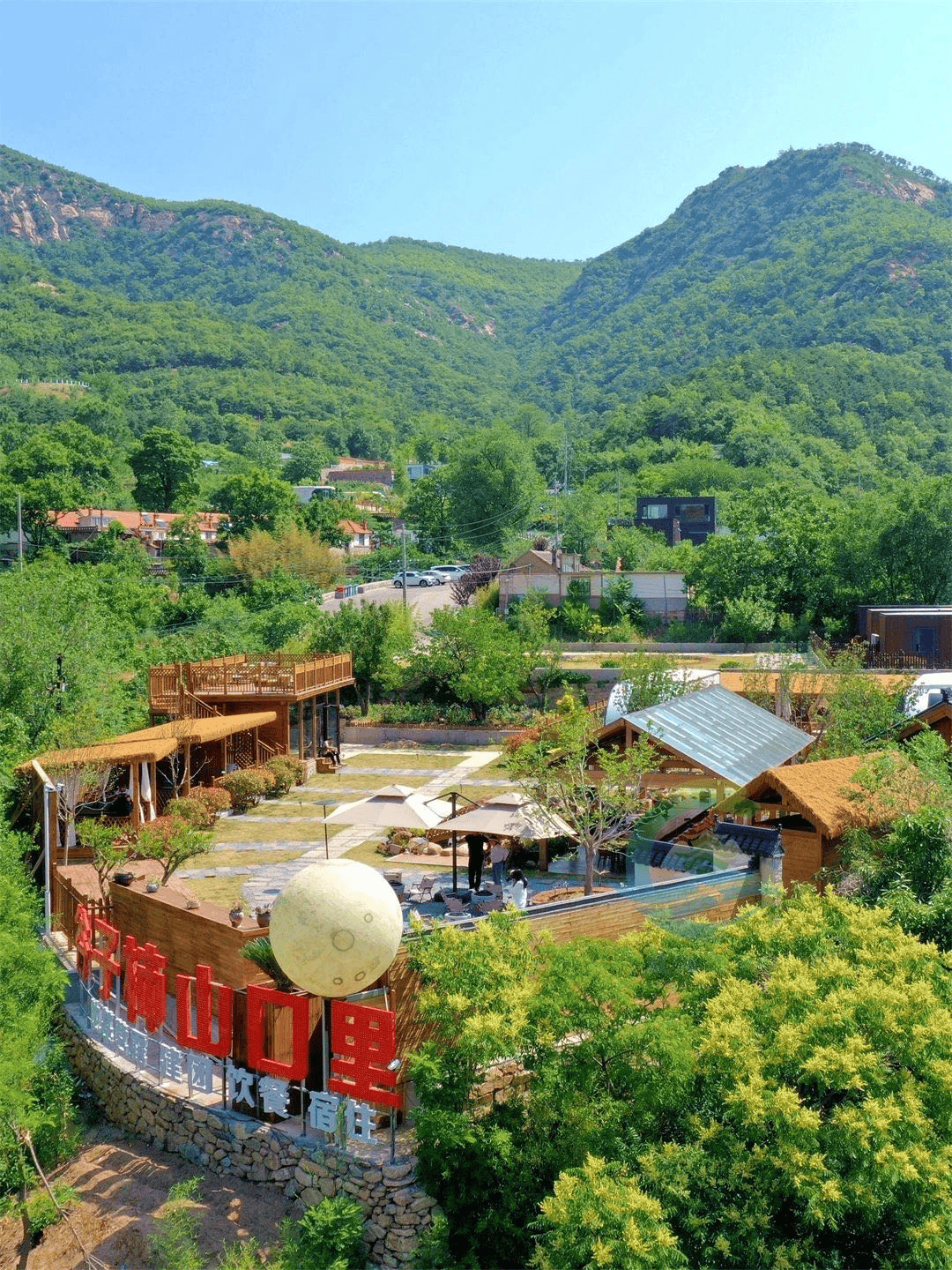 里口山风景区的路线图图片