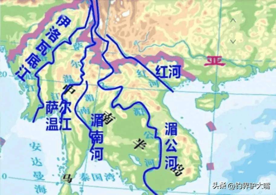 湄公河位置图图片