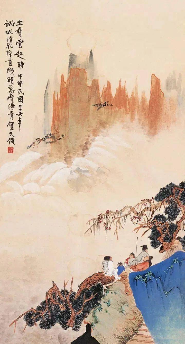 贺天健的山水画,气势雄壮,境界开阔!
